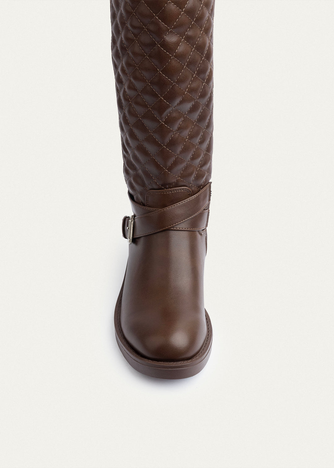 Achilles | Vienna Quilted Over-The-Knee Boots | Brown
