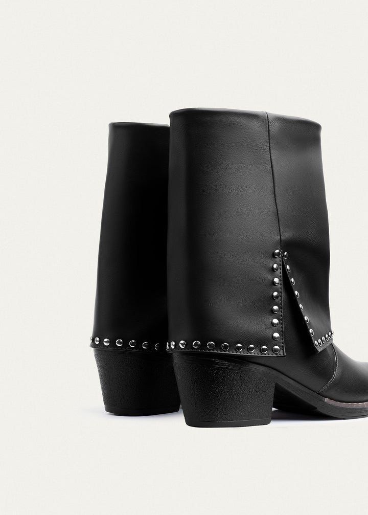 Achilles | Rodeo Studded Mid Boots | Black