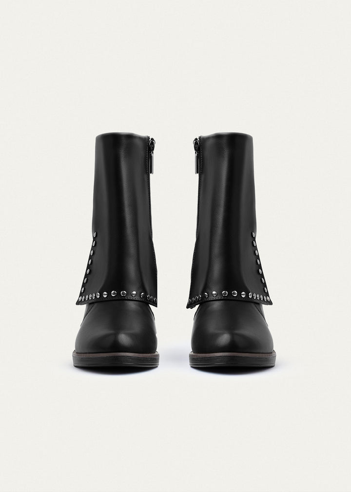Achilles | Rodeo Studded Mid Boots | Black