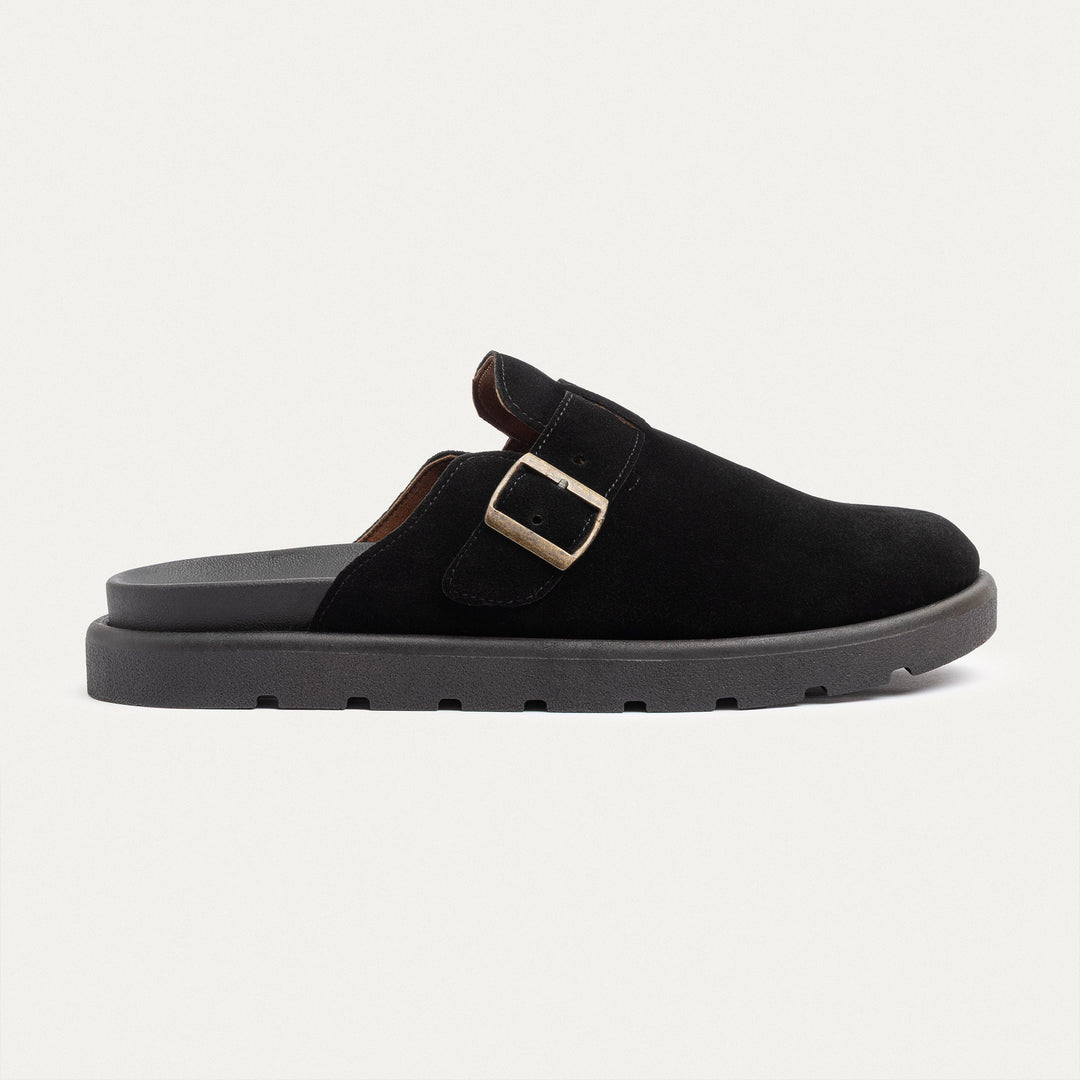 Achilles | Classic Buckle Clogs | Black