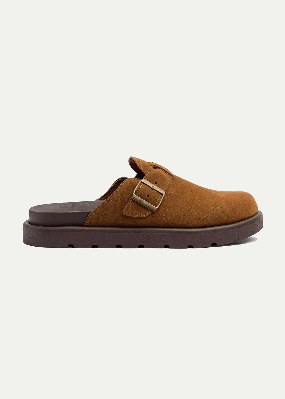 Classic Buckle Clogs | Light Brown