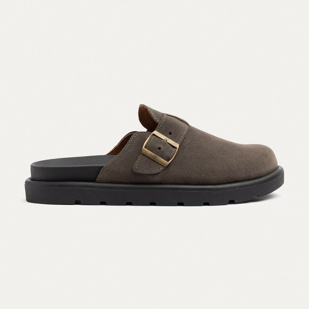 Achilles | Classic Buckle Clogs | Gray