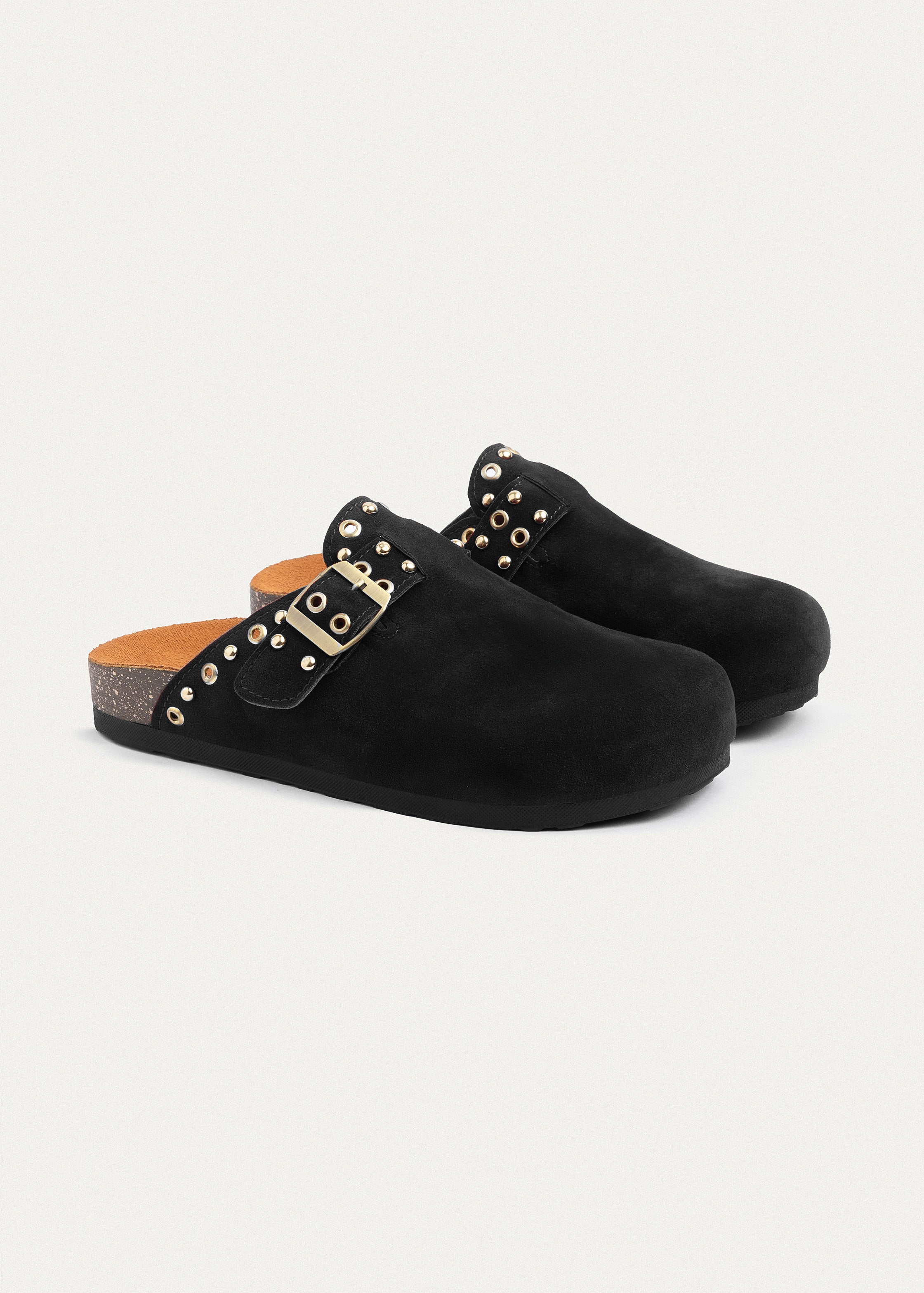 Studded Buckle Clogs | Black – Achilles Stores