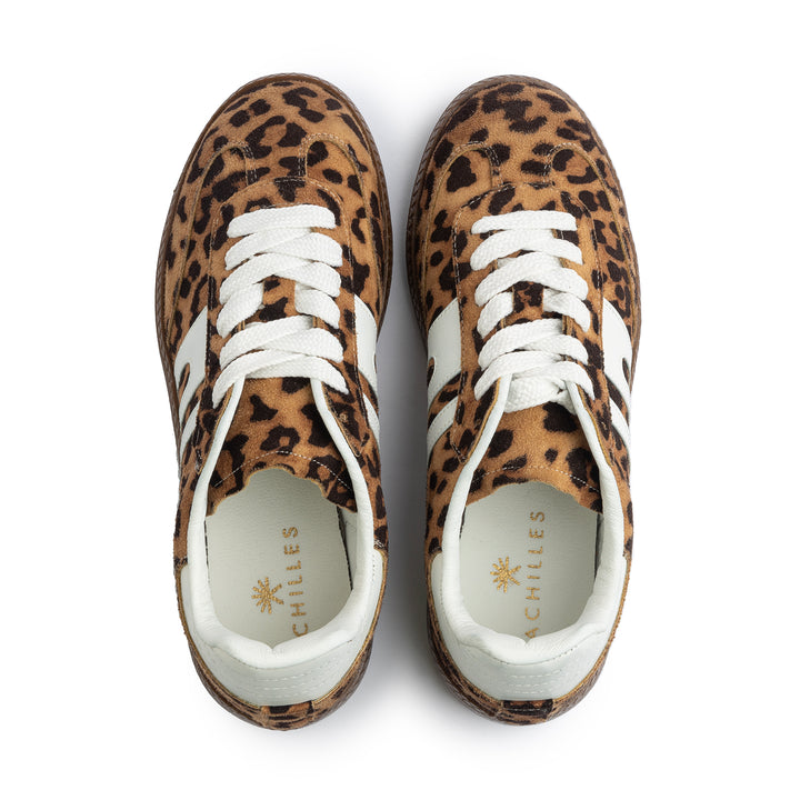 G-Sneakers | Laceup Comfy Sneakers - Full Leopard