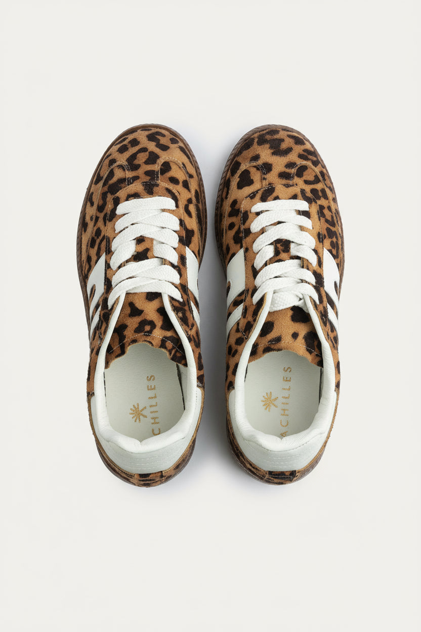 G-Sneakers | Laceup Comfy Sneakers - Full Leopard