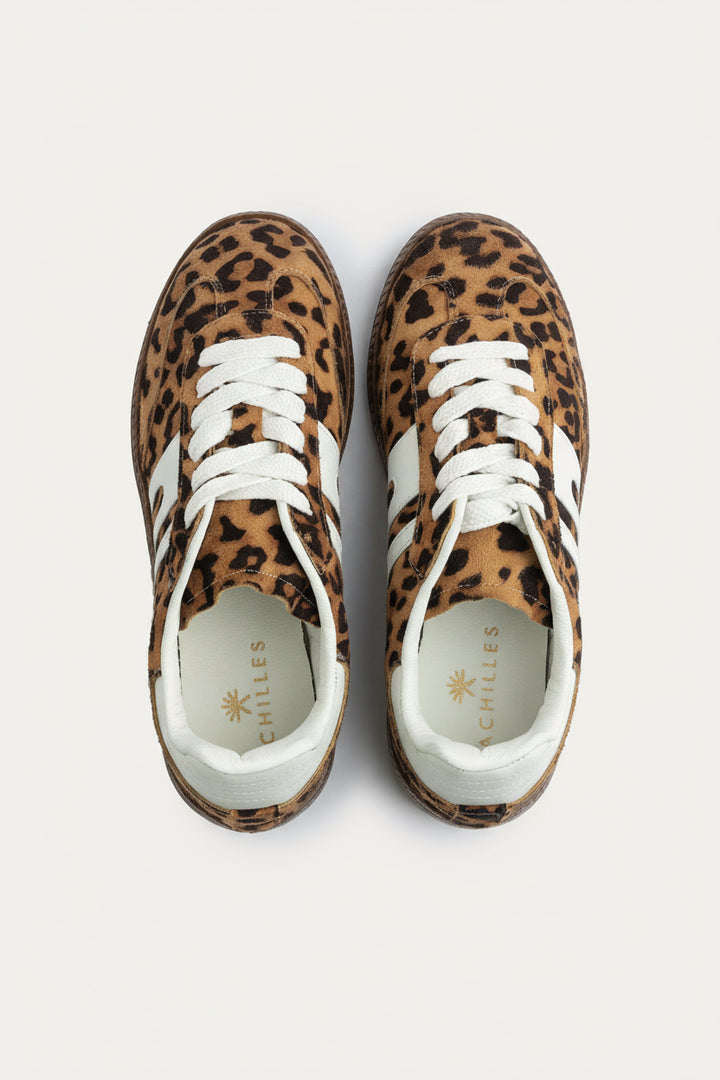 G-Sneakers | Laceup Comfy Sneakers - Full Leopard
