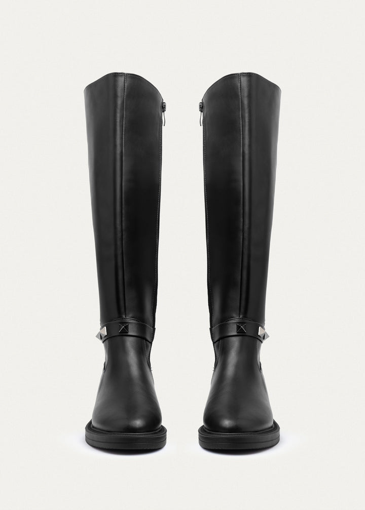 Rebel Quilted Tall Boots | Black