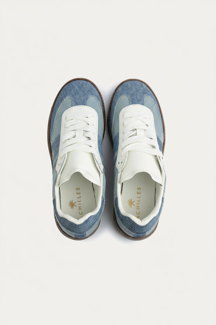 G-Sneakers | Laceup Comfy Sneakers - Denim