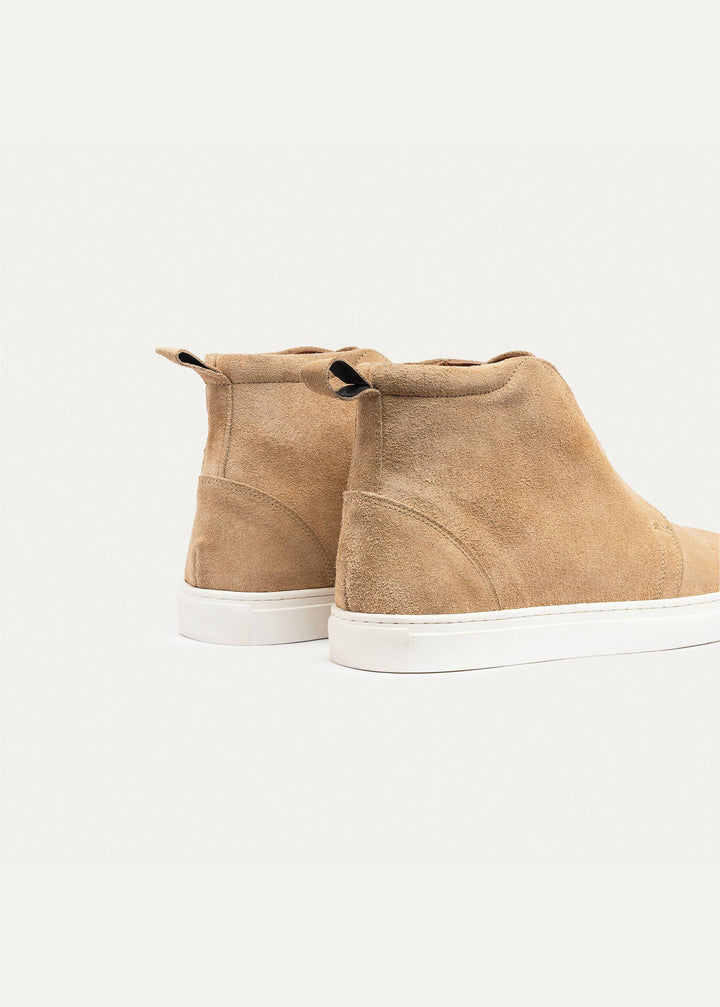 Urban Suede Mid-Top Sneakers | Beige