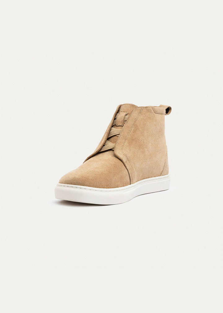 Achilles | Urban Suede Mid-Top Sneakers | Beige