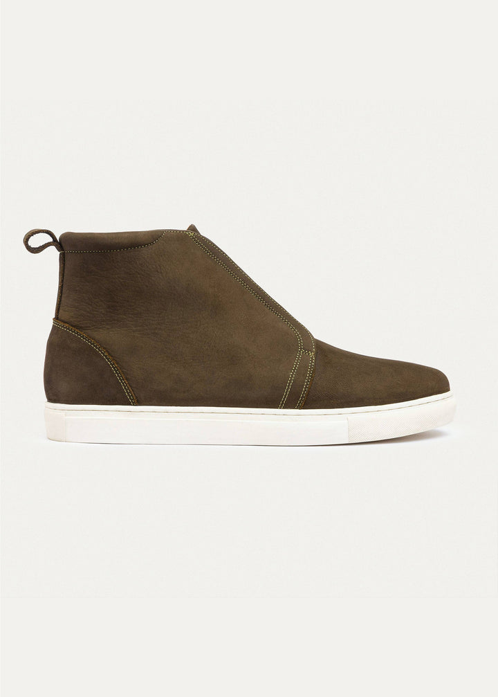 Achilles | Urban Suede Mid-Top Sneakers | Olive