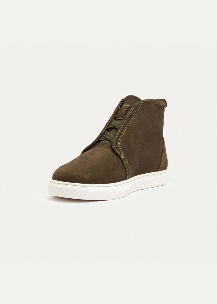 Urban Suede Mid-Top Sneakers | Olive