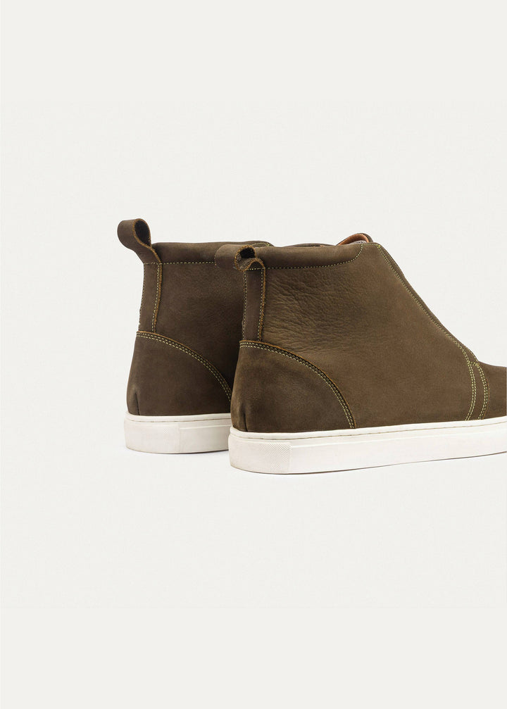 Urban Suede Mid-Top Sneakers | Olive