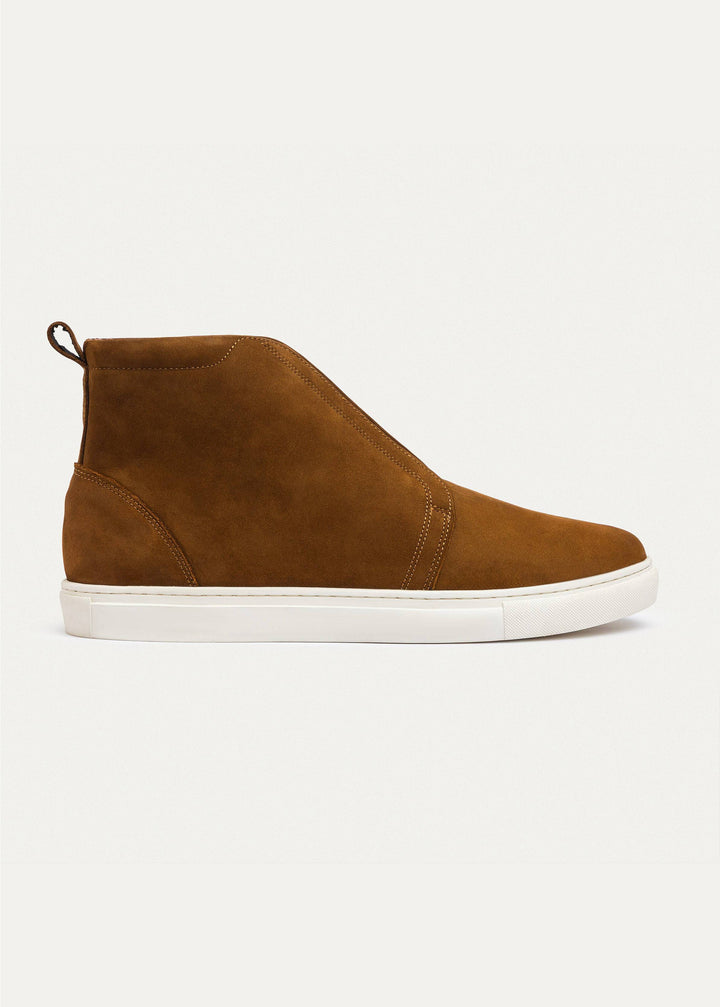Achilles | Urban Suede Mid-Top Sneakers | Caramel Brown