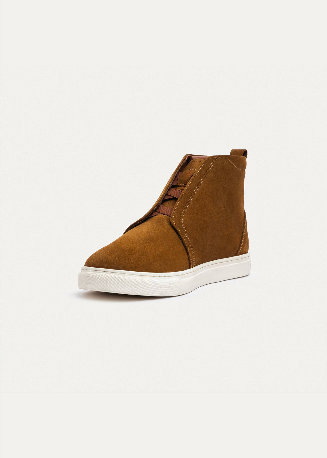 Achilles | Urban Suede Mid-Top Sneakers | Caramel Brown