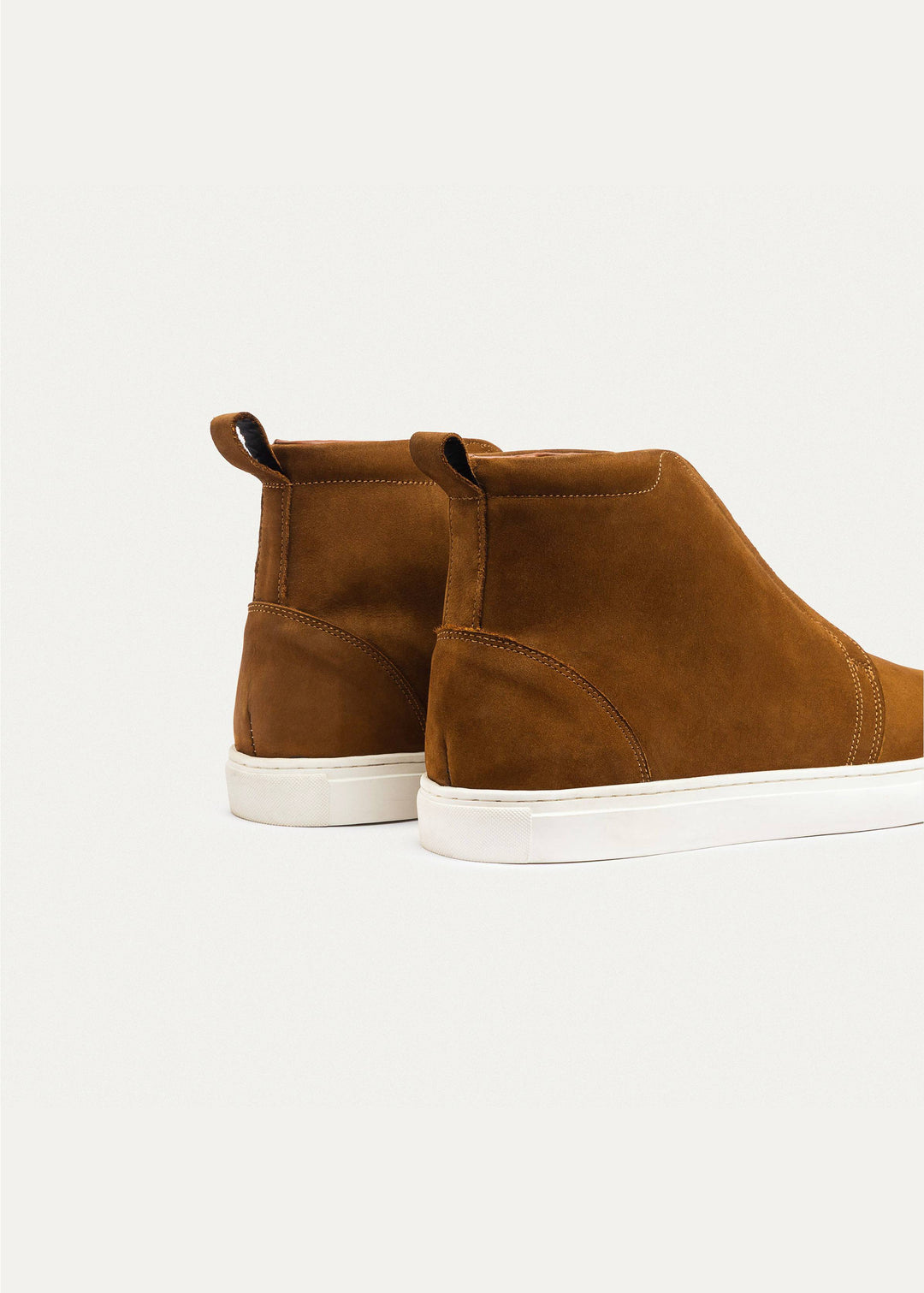 Achilles | Urban Suede Mid-Top Sneakers | Caramel Brown