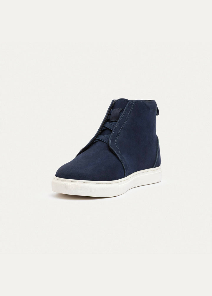 Urban Suede Mid-Top Sneakers | Navy Blue