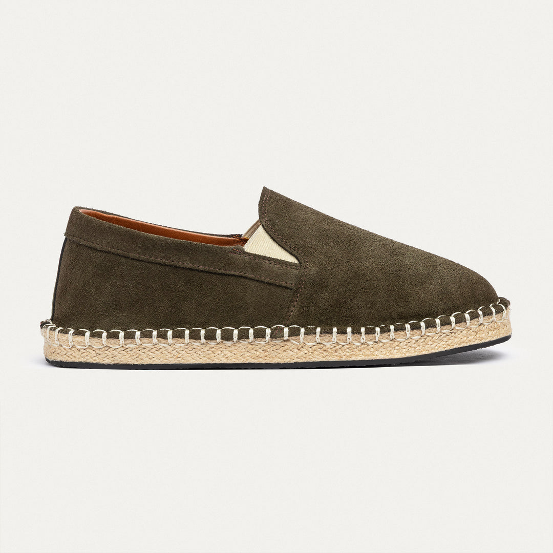 Achilles | Men's Espadrille Suede Edition - Olive