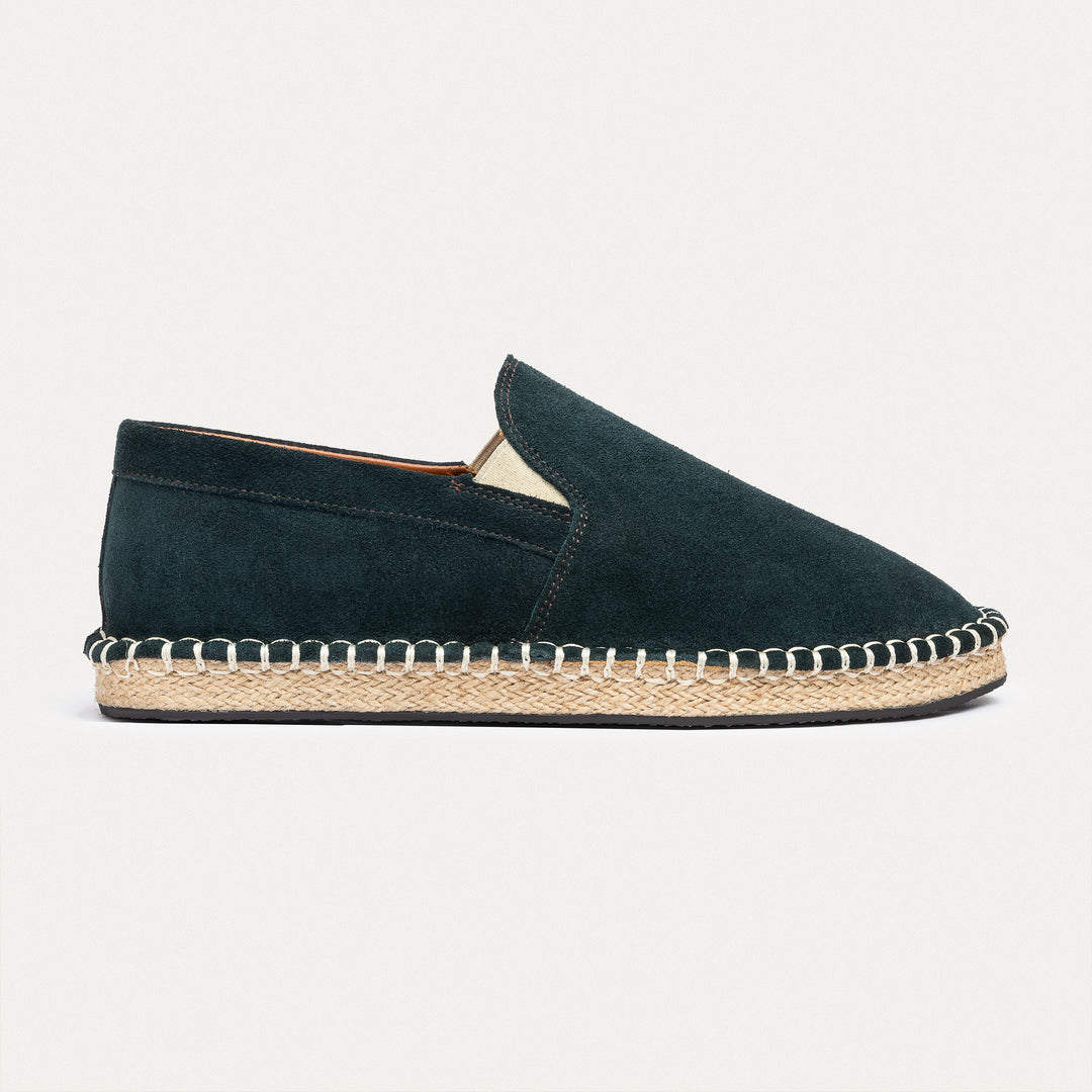 Achilles | Men's Espadrille Suede Edition - Dark Green