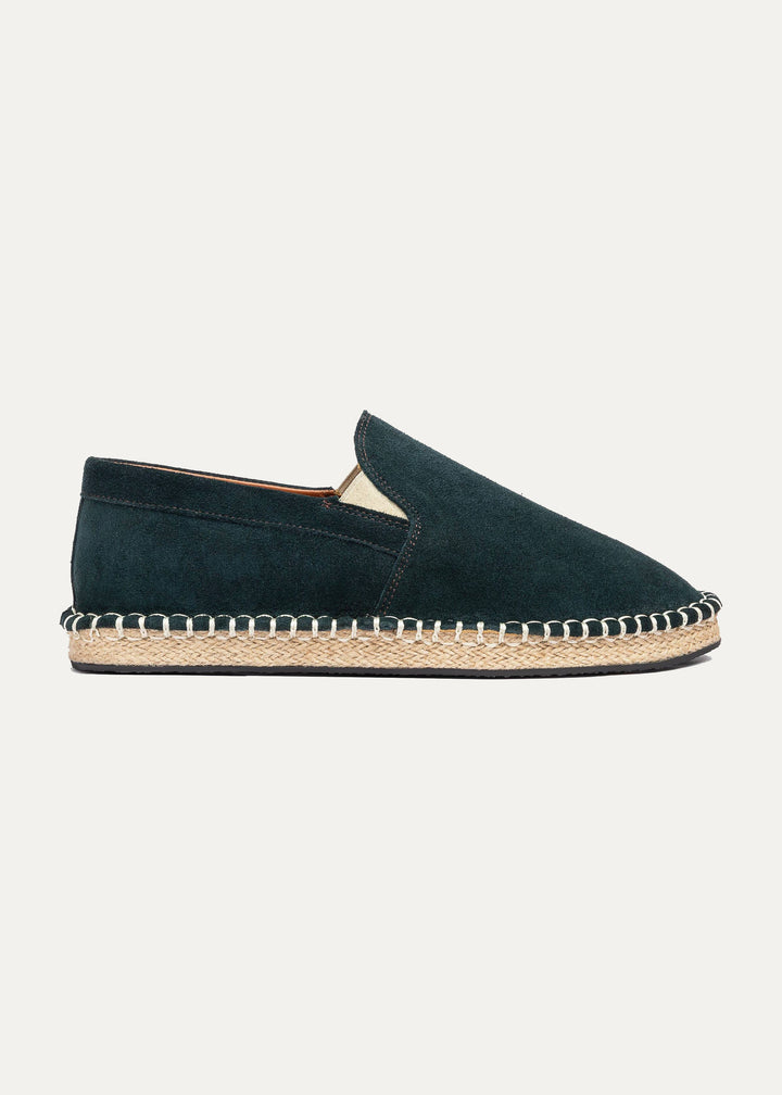 Achilles | Men's Espadrille Suede Edition - Dark Green