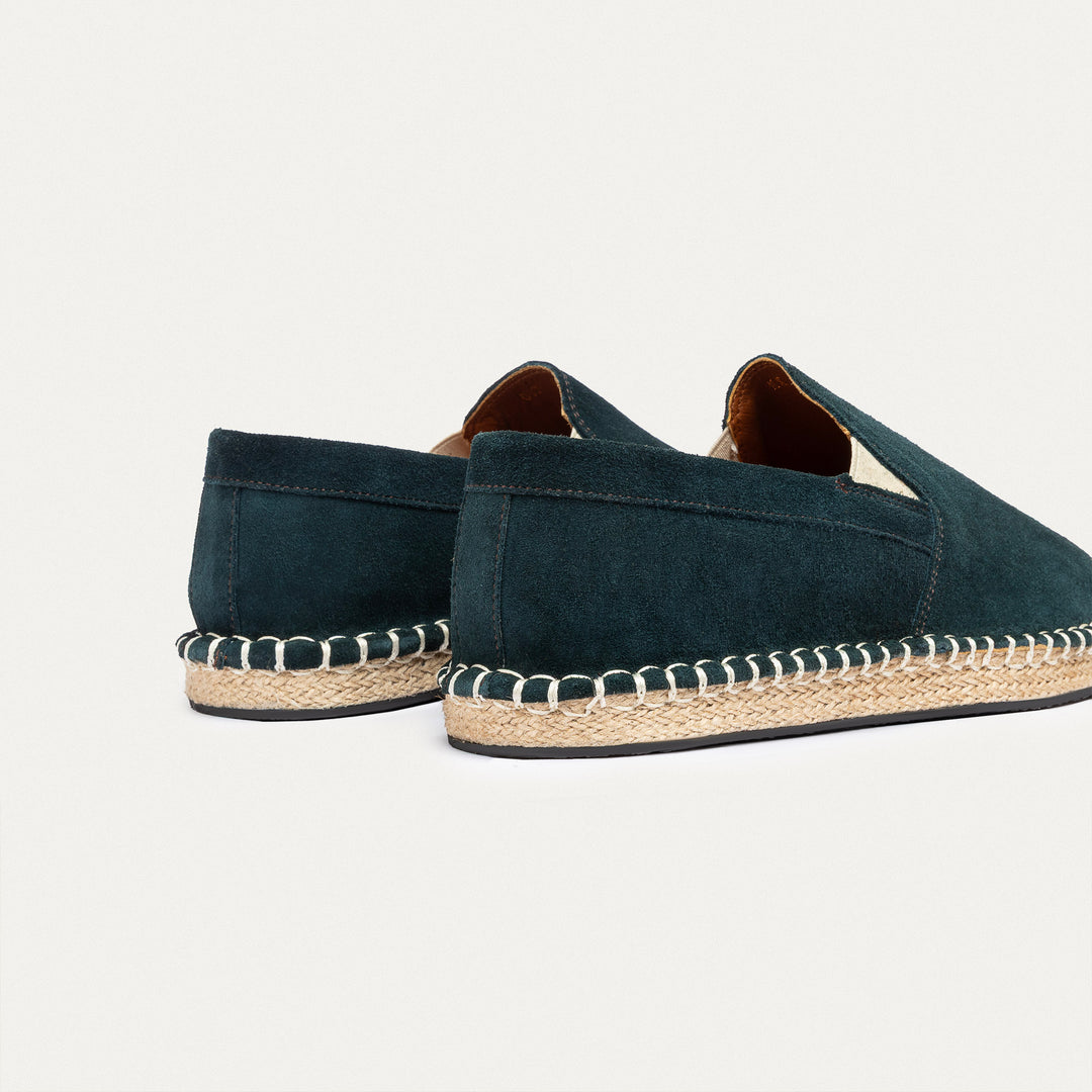 Achilles | Men's Espadrille Suede Edition - Dark Green