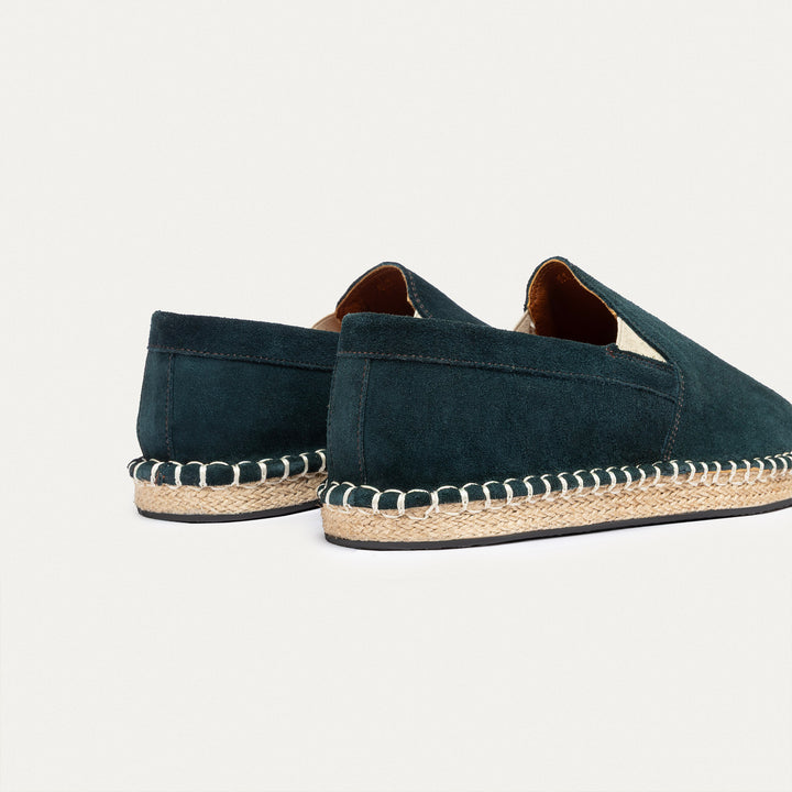 Achilles | Men's Espadrille Suede Edition - Dark Green