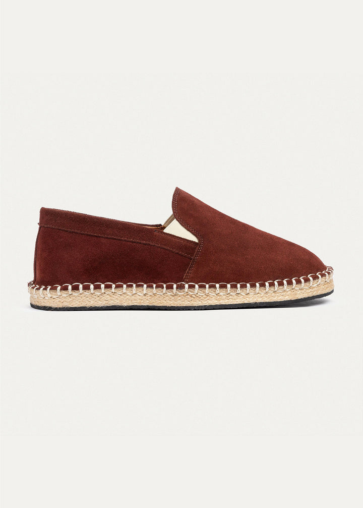 Achilles | Men's Espadrille Suede Edition - Oxblood