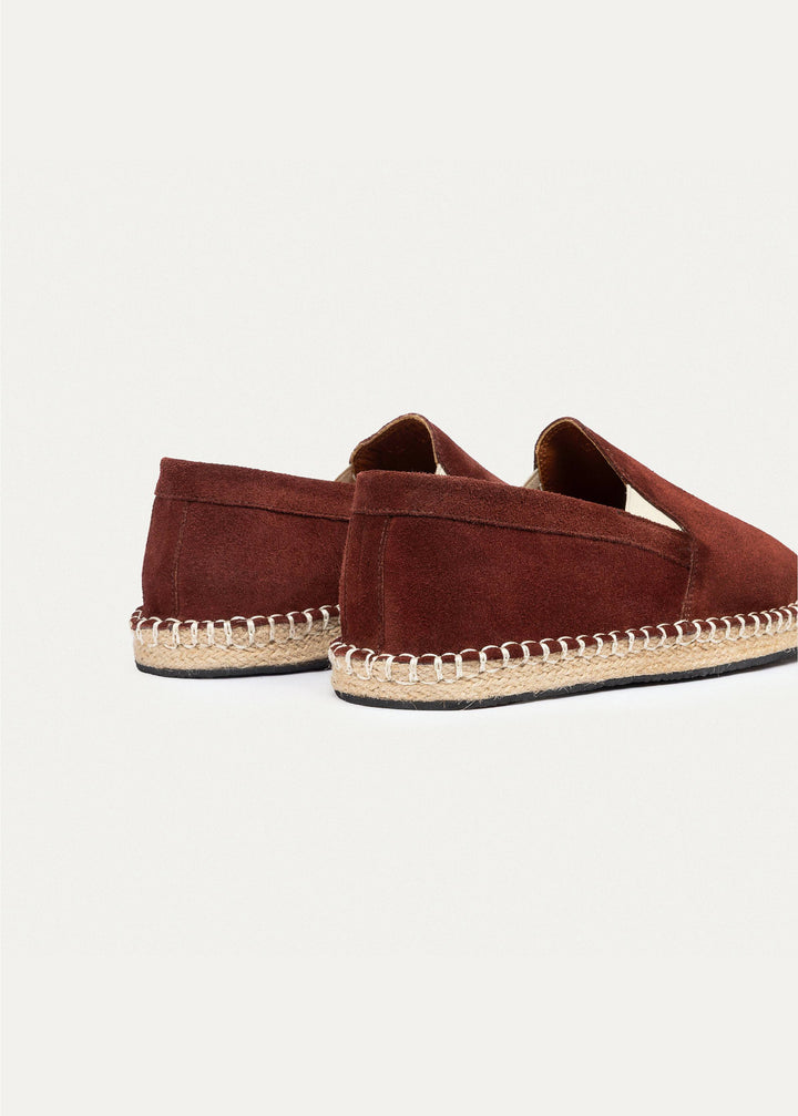 Achilles | Men's Espadrille Suede Edition - Oxblood