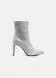 Crystal Elegance Ankle Boots | Silver