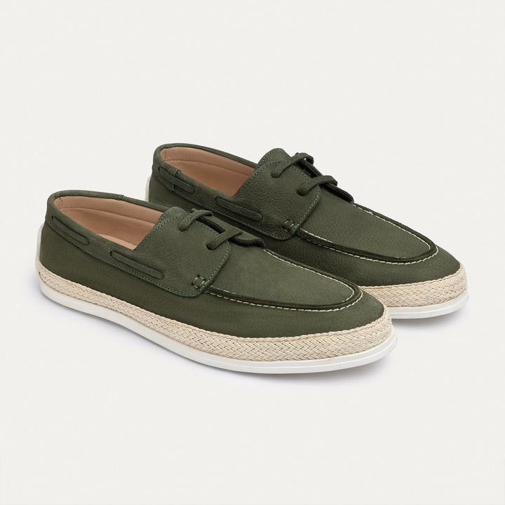 Achilles | Dune – Deck-Style Loafers-Olive