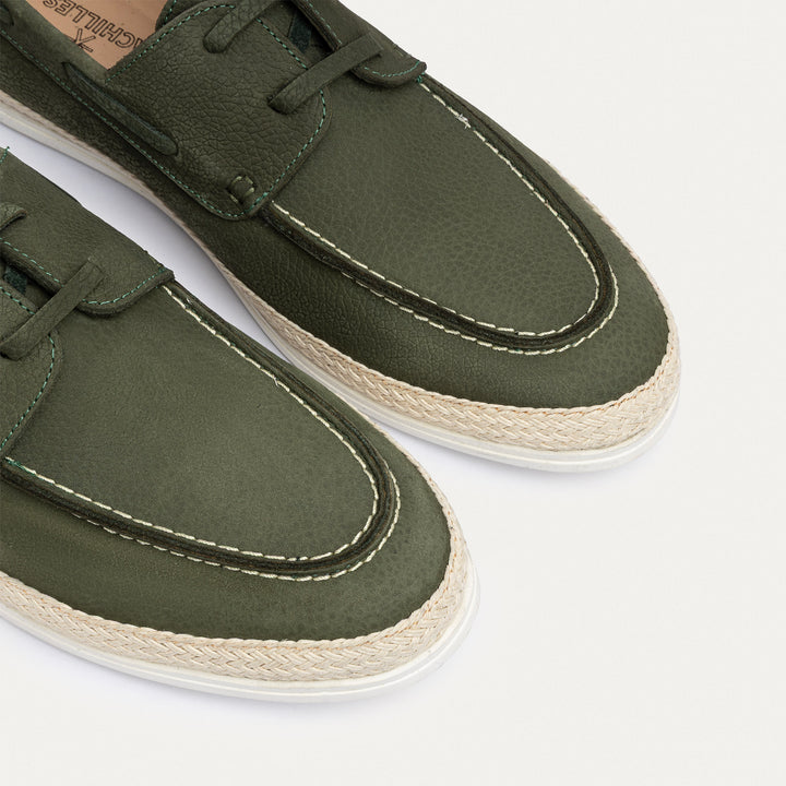 Achilles | Dune – Deck-Style Loafers-Olive