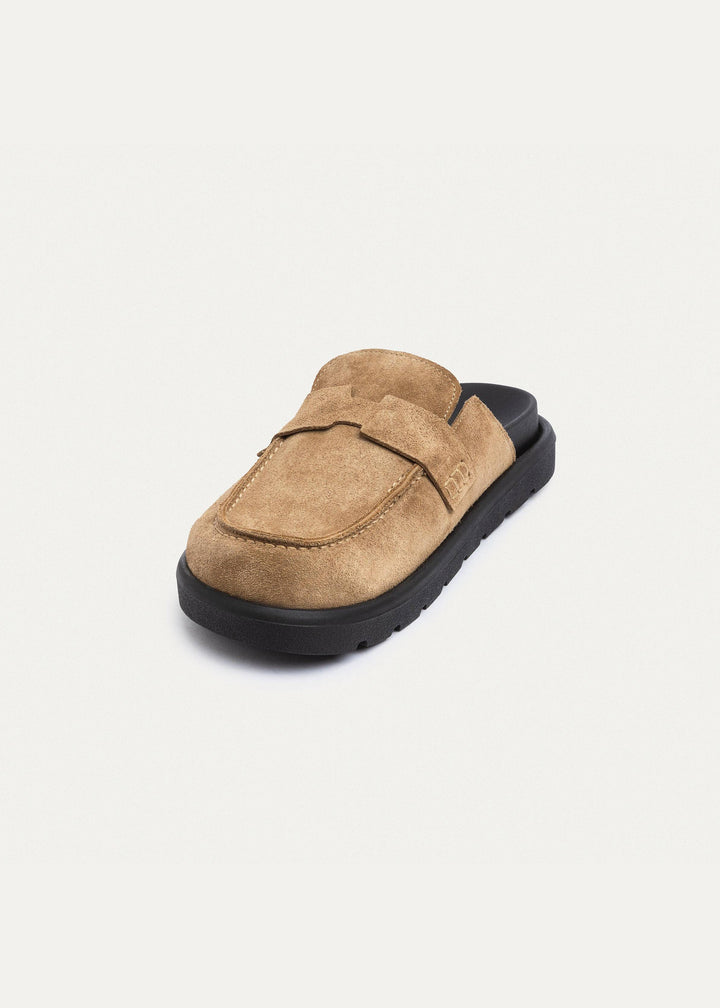 Suede Slip-On Loafer Mule | Cafe