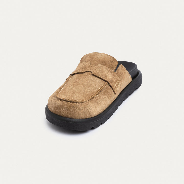 Achilles Suede Slip-On Loafer Mule | Cafe