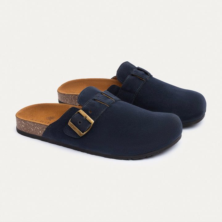 Boston Soft Footbed Suede Leather- Navy Blue