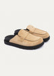 Suede Slip-On Loafer Mule | Beige