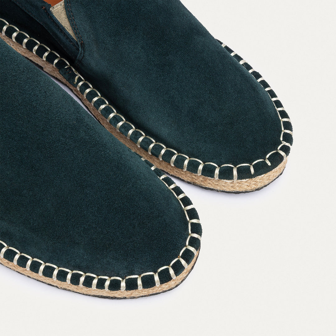 Achilles | Men's Espadrille Suede Edition - Dark Green