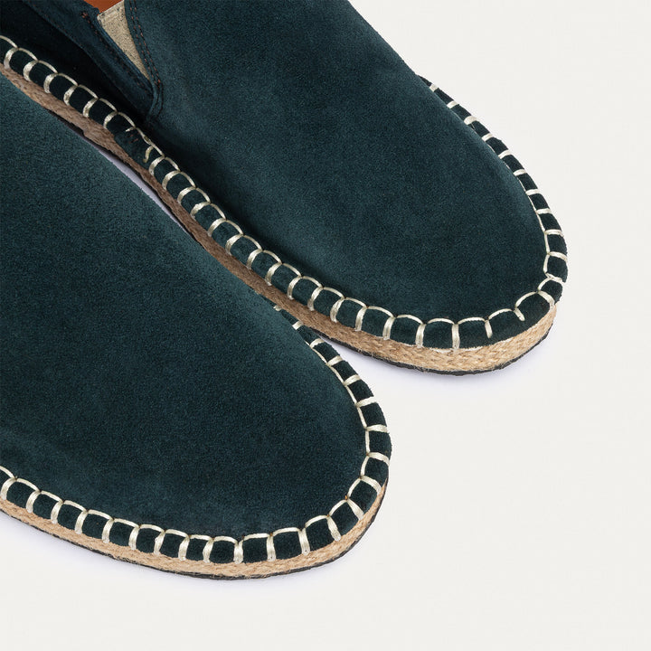 Achilles | Men's Espadrille Suede Edition - Dark Green
