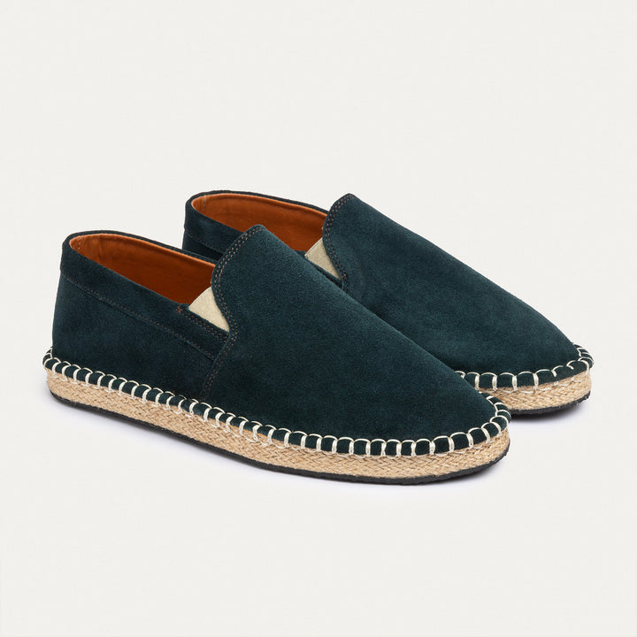 Achilles | Men's Espadrille Suede Edition - Dark Green