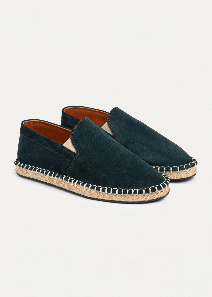 Achilles | Men's Espadrille Suede Edition - Dark Green