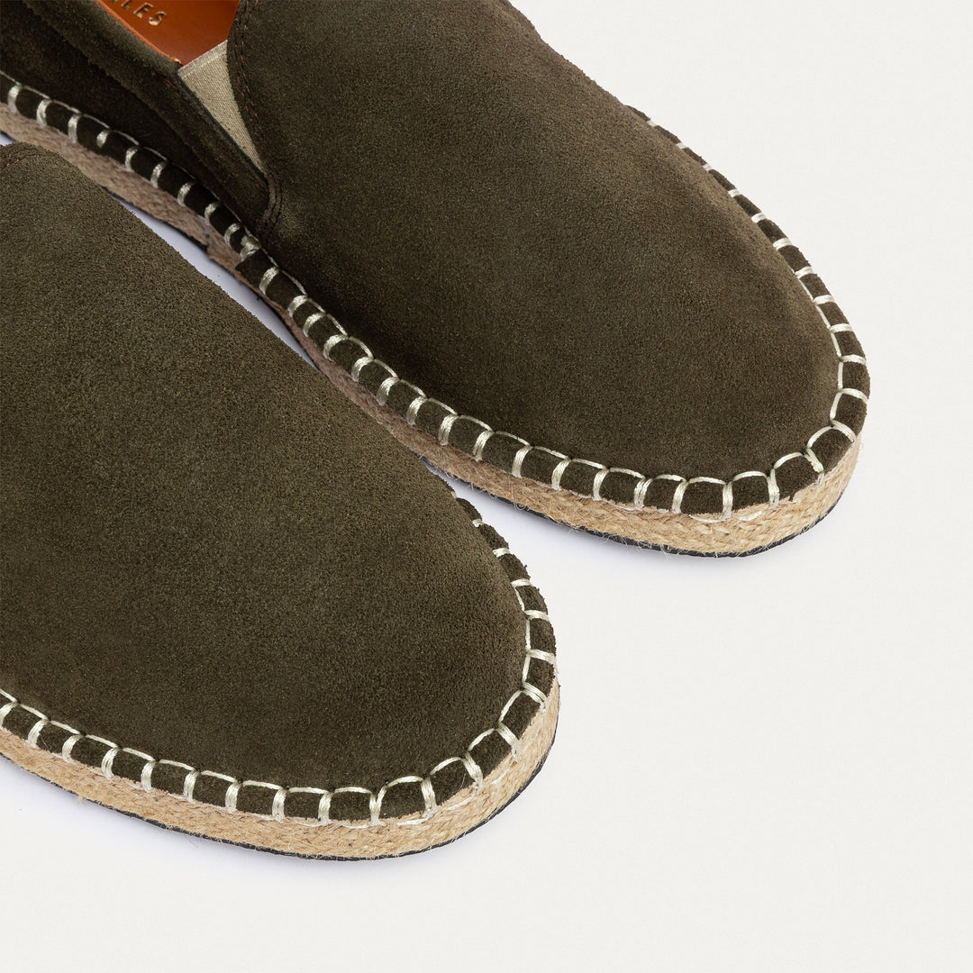 Achilles | Men's Espadrille Suede Edition - Olive