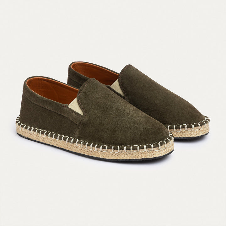 Achilles | Men's Espadrille Suede Edition - Olive