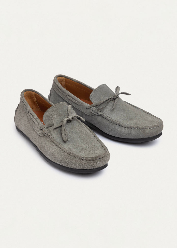 Achilles | Harbor Classic Men’s Leather Boat Shoes  - Gray