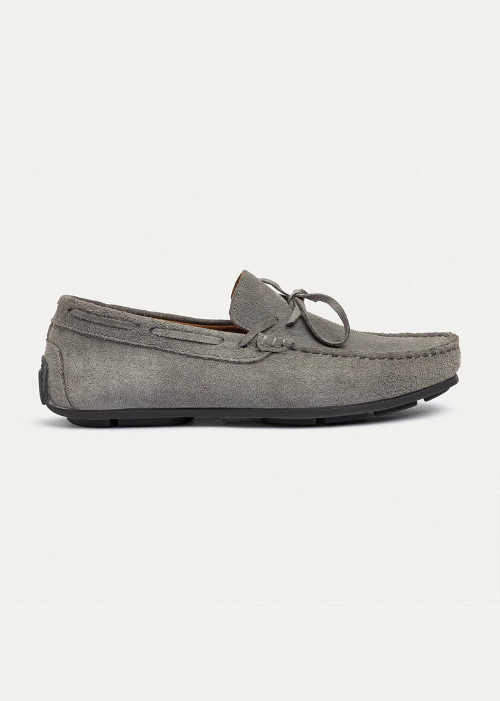 Achilles | Harbor Classic Men’s Leather Boat Shoes  - Gray
