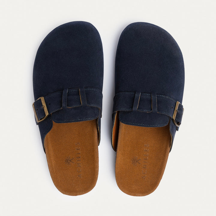 Boston Soft Footbed Suede Leather- Navy Blue