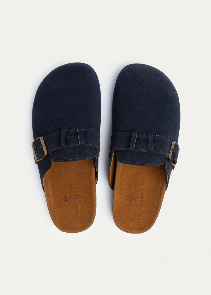 Boston Soft Footbed Suede Leather- Navy Blue