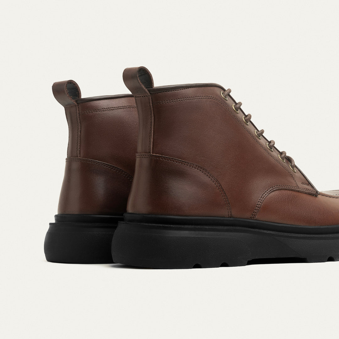 The Ranger Genuine Leather Half Boots - Brown