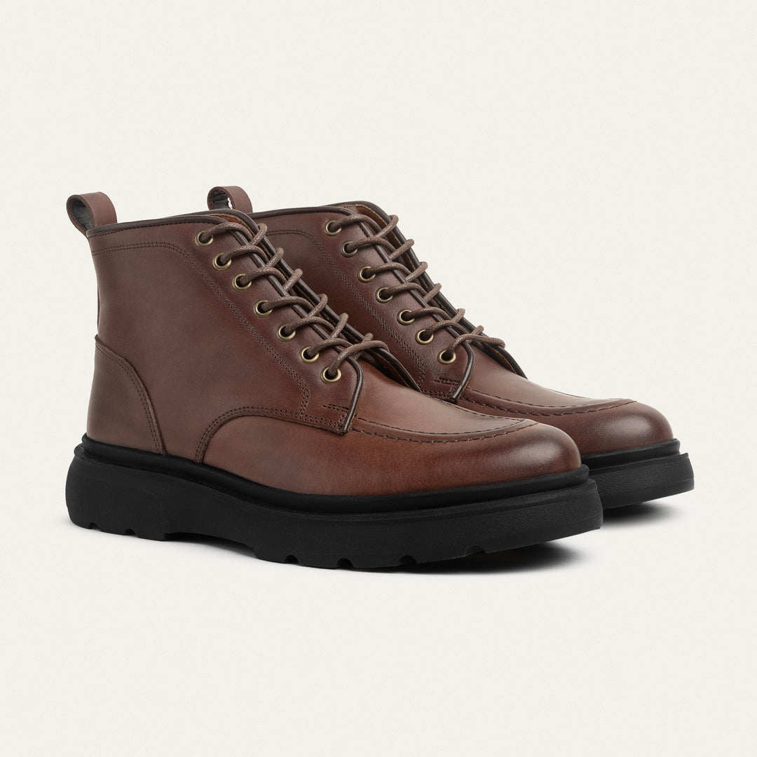 The Ranger Genuine Leather Half Boots - Brown