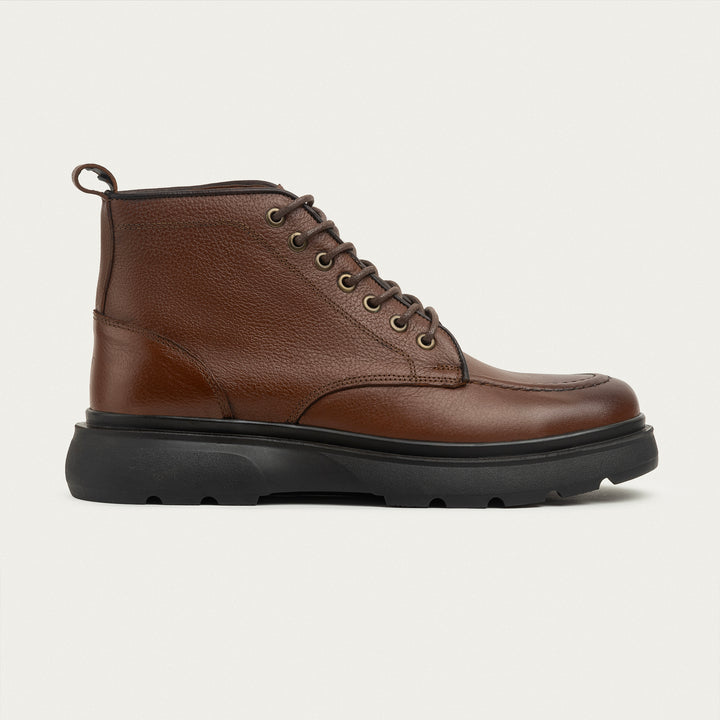 The Ranger Genuine Leather Half Boots - Textured Brown