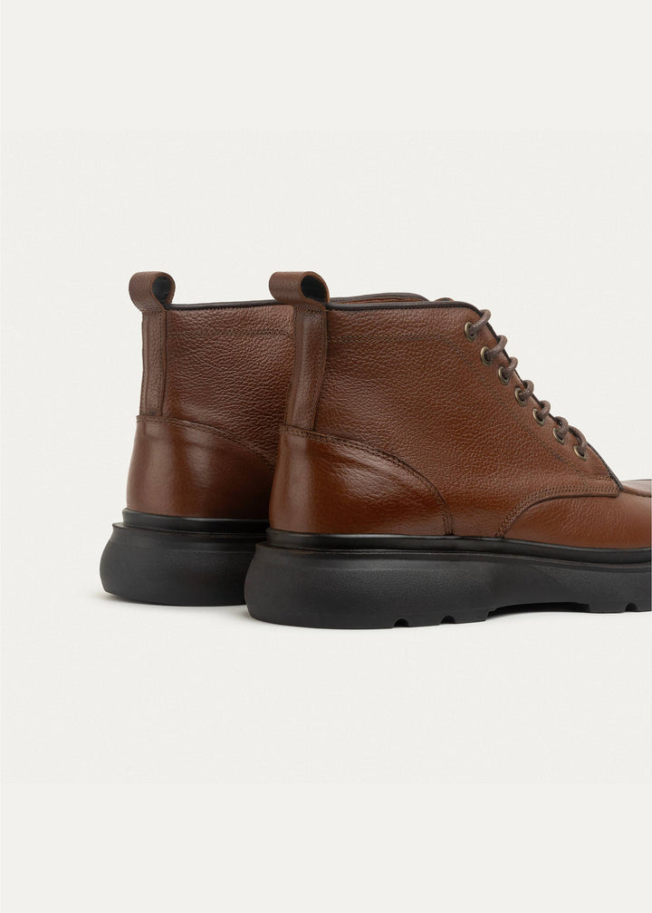 The Ranger Genuine Leather Half Boots | Textured Brown