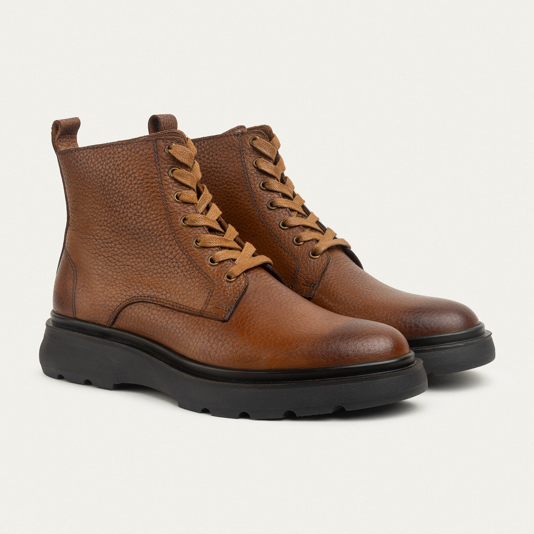 The Stompers Genuine Leather Half Boots - Textured Havan